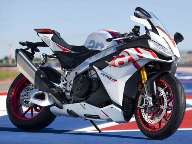 Weiß Rot Blau 2021-2024 Aprilia RSV4 1100 Motorrad Verkleidung