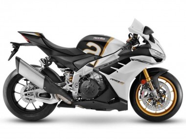 Matt Weiß Schwarz Gold 2021-2024 Aprilia RSV4 1100 Motorrad Verkleidung