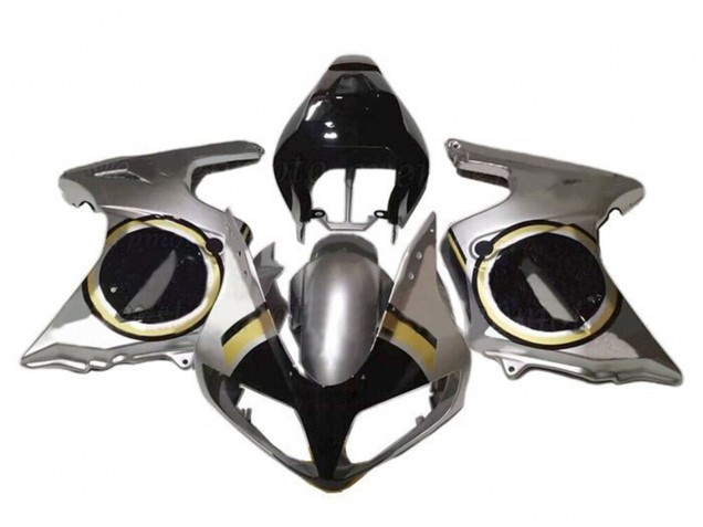 Silber Schwarz Gold 2003-2013 Suzuki SV650 Motorrad Verkleidung