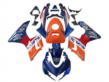 Orange Weiß Rot Blau Repsol 2002-2006 Honda CBR125R Motorrad Verkleidung