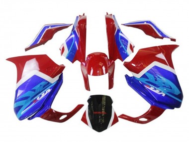 Weiß Rot Blau 2010-2016 Honda VFR 1200 Motorrad Verkleidung