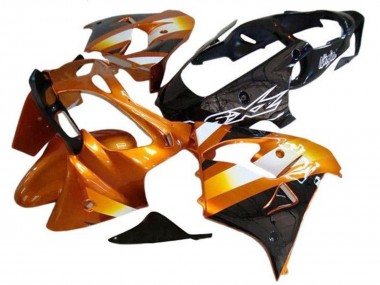 Orange Schwarz Weiß 2002-2003 Kawasaki ZX9R Motorrad Verkleidung
