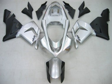Glänzendes Silber Matt Schwarz 2004-2005 Kawasaki ZX10R Motorrad Verkleidung