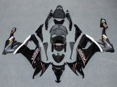 Glänzendes Schwarz Rot Weiß Hayate 2008-2010 Kawasaki ZX10R Motorrad Verkleidung
