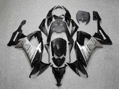 Glänzendes Schwarz Grau Bridgestone Motul 2008-2010 Kawasaki ZX10R Motorrad Verkleidung