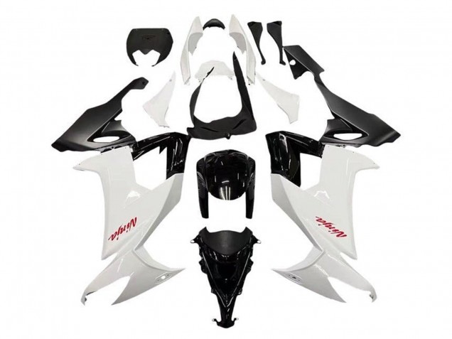 Weiß Schwarz Rot Aufkleber 2008-2010 Kawasaki ZX10R Motorrad Verkleidung