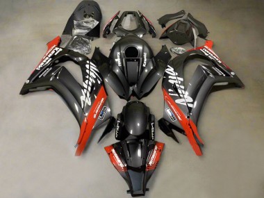 Kunst Carbonfaser Rot Weiß 2011-2015 Kawasaki ZX10R Motorrad Verkleidung