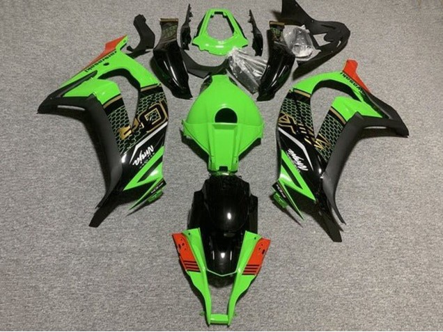 Grün Schwarz Rot Bienenwabe 2011-2015 Kawasaki ZX10R Motorrad Verkleidung