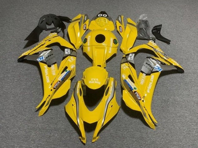 Gelb Blau Weiß Trick Star EVA Rennen 2016-2020 Kawasaki ZX10R Motorrad Verkleidung