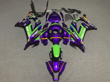 Lila Grün Trick Star Kobelco 2016-2020 Kawasaki ZX10R Motorrad Verkleidung