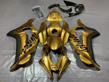 Gold Schwarz 2016-2020 Kawasaki ZX10R Motorrad Verkleidung