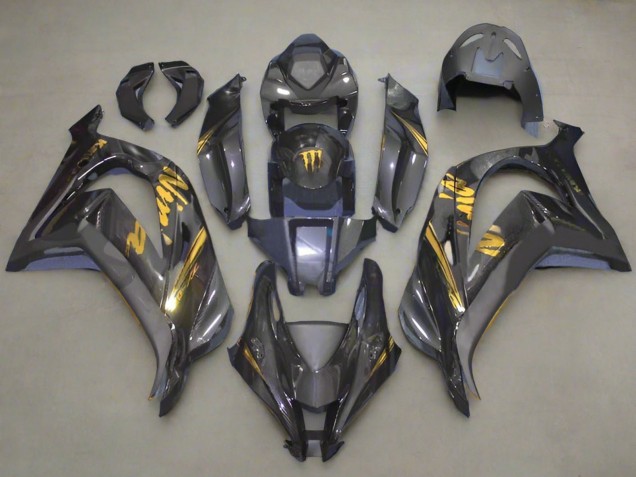 Kunst Carbonfaser Gold 2016-2020 Kawasaki ZX10R Motorrad Verkleidung