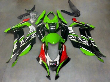 Grün Schwarz Rot Weiß Elf 2016-2020 Kawasaki ZX10R Motorrad Verkleidung
