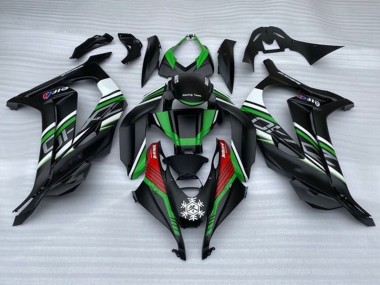 Matt Schwarz Grün Rot Weiß Schnee 2016-2020 Kawasaki ZX10R Motorrad Verkleidung