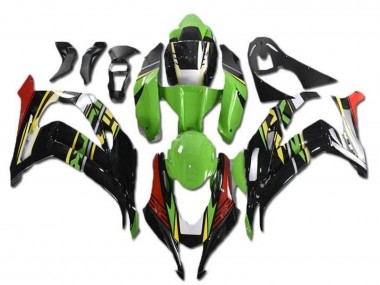 Grün Rot Gelb Schwarz 2016-2020 Kawasaki ZX10R Motorrad Verkleidung