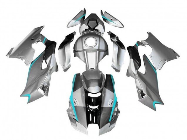 Silber Grau Schwarz Blau 2021-2025 Kawasaki ZX10R Motorrad Verkleidung