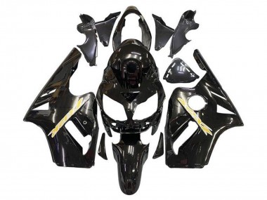 Glänzendes Schwarz Gold 2002-2006 Kawasaki ZX12R Motorrad Verkleidung
