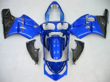 Blau Glänzendes Schwarz 2002-2006 Kawasaki ZX12R Motorrad Verkleidung
