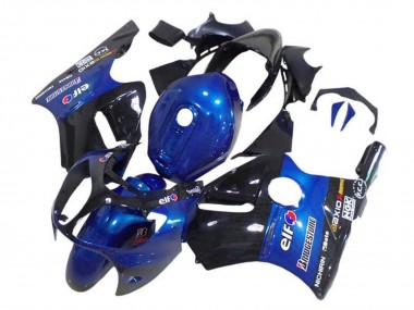 Blau Glänzendes Schwarz Elf Bridgestone 2002-2006 Kawasaki ZX12R Motorrad Verkleidung