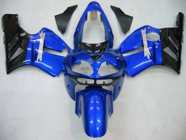 Blau Glänzendes Schwarz 2002-2006 Kawasaki ZX12R Motorrad Verkleidung