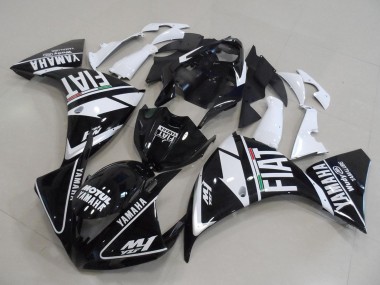 Weiß Schwarz Fiat 2012-2014 Yamaha YZF R1 Motorrad Verkleidung
