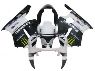 Weiß Schwarz Gelb Monster 2002-2006 Kawasaki ZX12R Motorrad Verkleidung