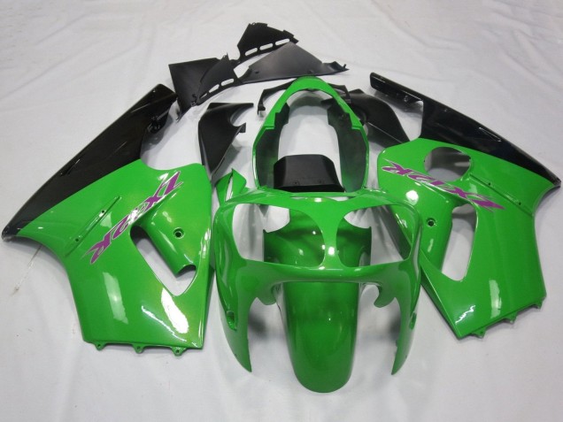 Grün Schwarz Lila 2002-2006 Kawasaki ZX12R Motorrad Verkleidung