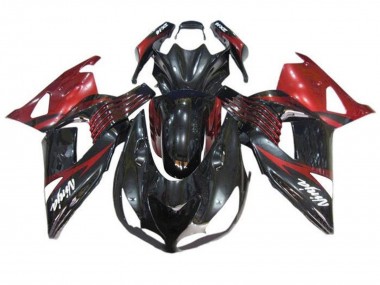 Rot Glänzendes Schwarz Weiß Aufkleber 2006-2011 Kawasaki ZX14R ZZR1400 Motorrad Verkleidung