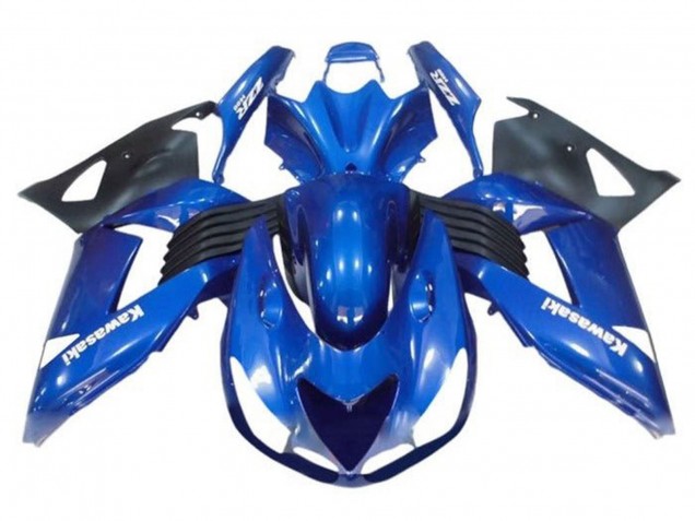 Blau Schwarz Weiß Aufkleber 2006-2011 Kawasaki ZX14R ZZR1400 Motorrad Verkleidung