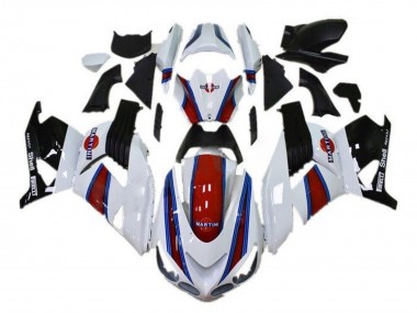 Weiß Rot Blau Schwarz Martini 2006-2011 Kawasaki ZX14R ZZR1400 Motorrad Verkleidung