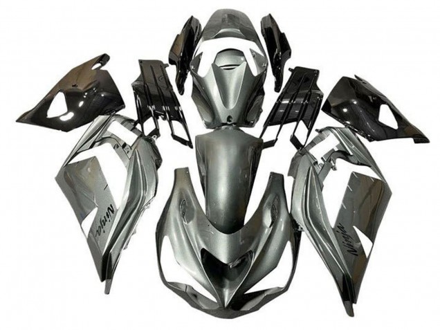 Metallisch Silber Schwarz 2012-2024 Kawasaki ZX14R ZZR1400 Motorrad Verkleidung