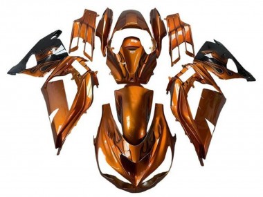 Rust Orange Flamme 2012-2024 Kawasaki ZX14R ZZR1400 Motorrad Verkleidung
