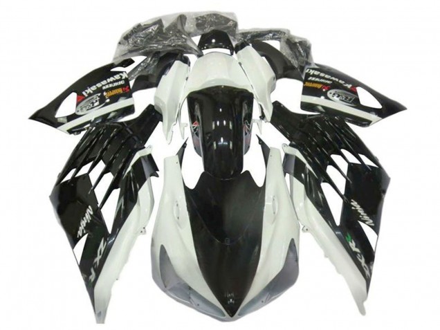 Weiß Schwarz 2012-2024 Kawasaki ZX14R ZZR1400 Motorrad Verkleidung