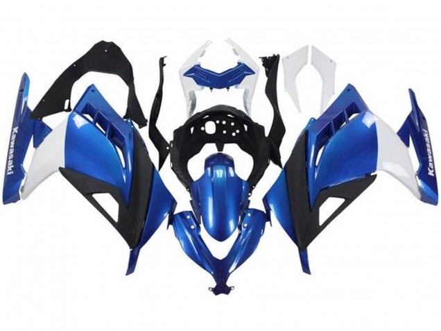 Weiß Blau Schwarz 2013-2024 Kawasaki EX300 Motorrad Verkleidung