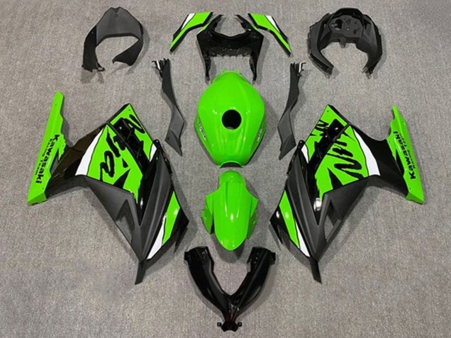 Grün Weiß Schwarz 2013-2024 Kawasaki EX300 Motorrad Verkleidung