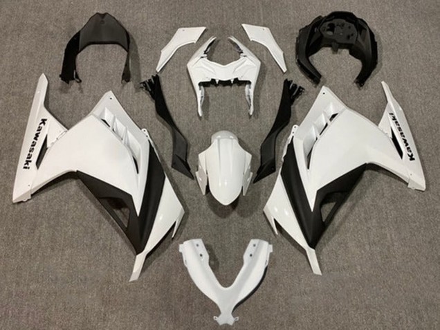 Perl Weiß Schwarz 2013-2024 Kawasaki EX300 Motorrad Verkleidung