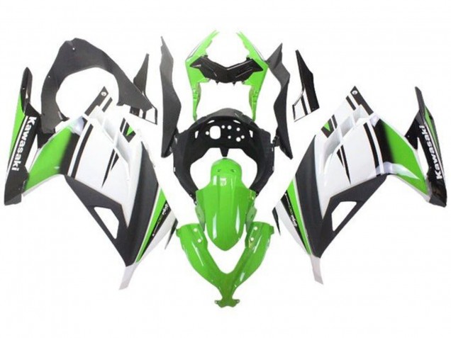 Grün Weiß Schwarz Matt Schwarz 2013-2024 Kawasaki EX300 Motorrad Verkleidung