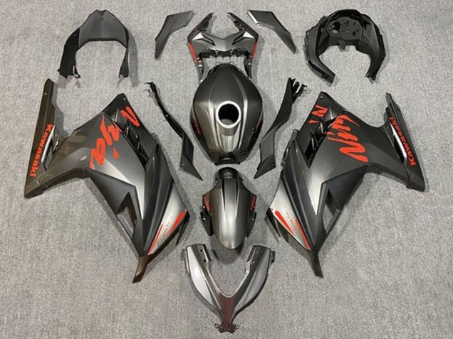 Matt Schwarz Rot 2013-2024 Kawasaki EX300 Motorrad Verkleidung