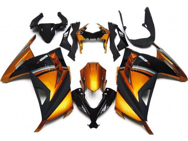 Orange Schwarz Grau 2013-2024 Kawasaki EX300 Motorrad Verkleidung