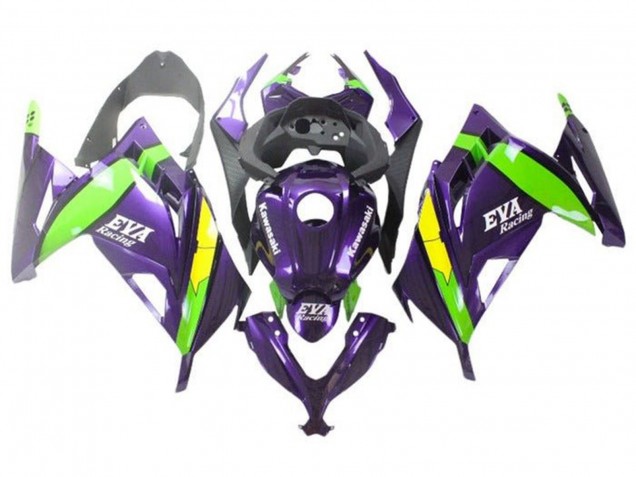 Lila Grün Gelb EVA Rennen 2013-2024 Kawasaki EX300 Motorrad Verkleidung