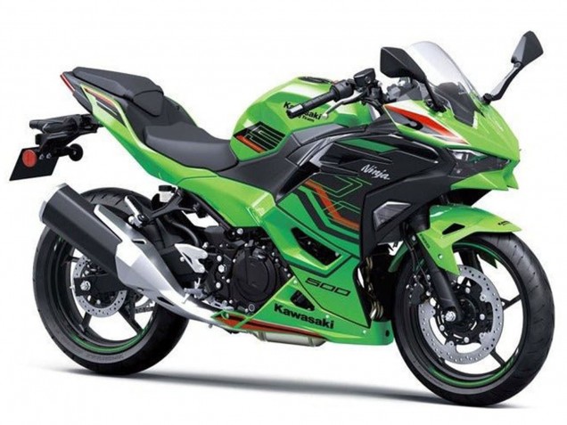 Grün Schwarz Rot 2024-2025 Kawasaki Ninja 500 EX500R Motorrad Verkleidung