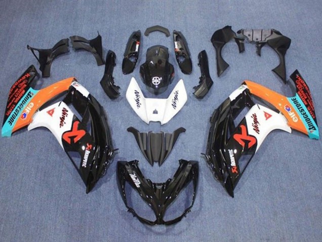 Glänzendes Schwarz Weiß Orange Blau Rot 2012-2016 Kawasaki Ninja 650 EX650 Motorrad Verkleidung