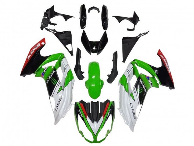 Weiß Grün Schwarz Rot Monster 2012-2016 Kawasaki Ninja 650 EX650 Motorrad Verkleidung