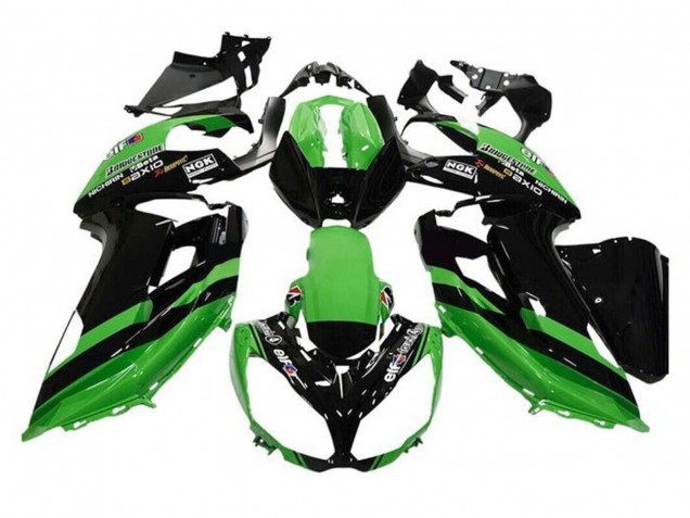 Grün Schwarz Streifen 2012-2016 Kawasaki Ninja 650 EX650 Motorrad Verkleidung