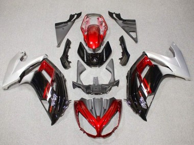 Silber Rot Glänzendes Schwarz 2012-2016 Kawasaki Ninja 650 EX650 Motorrad Verkleidung