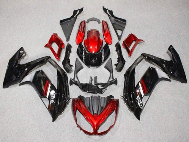 Rot Glänzendes Schwarz 2012-2016 Kawasaki Ninja 650 EX650 Motorrad Verkleidung