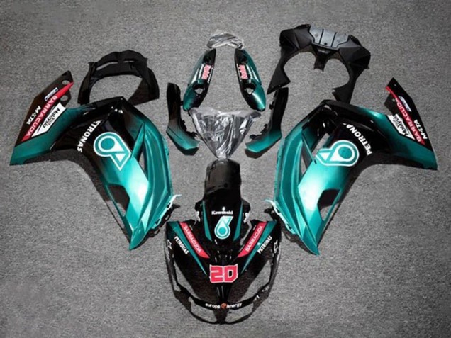 Blau Glänzendes Schwarz Petronas 2012-2016 Kawasaki Ninja 650 EX650 Motorrad Verkleidung
