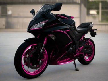 Glänzendes Schwarz Rosa Streifen 2017-2019 Kawasaki Ninja 650 EX650 Motorrad Verkleidung