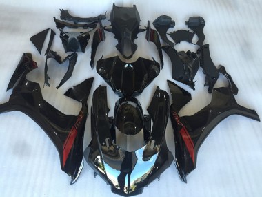 Glänzendes Schwarz Rot 2015-2019 Yamaha YZF R1 Motorrad Verkleidung