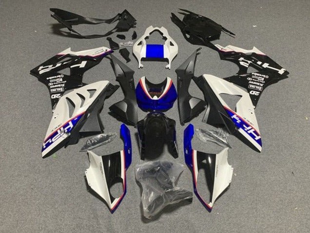 Weiß Rot Blau Glänzendes Schwarz HP 2009-2014 BMW S1000RR Motorrad Verkleidung Kit